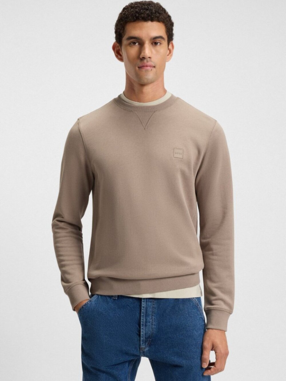 NWT New Hugo Boss Sweater Westart Taupe Made In Portugal Size M